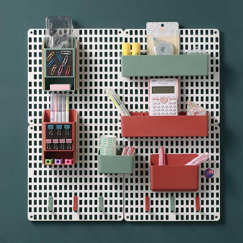 [오늘출발] [신상품] 앤트 철제 타공판 데스크테리어 책상정리 세트