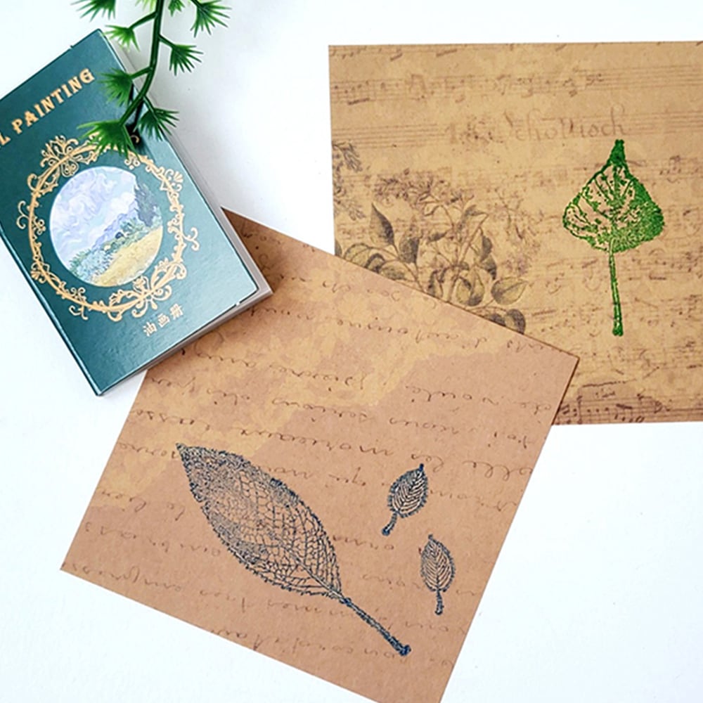 다이어리레시피 클리어 낙엽 느낌 식물 아크릴 스탬프 다이어리 도장