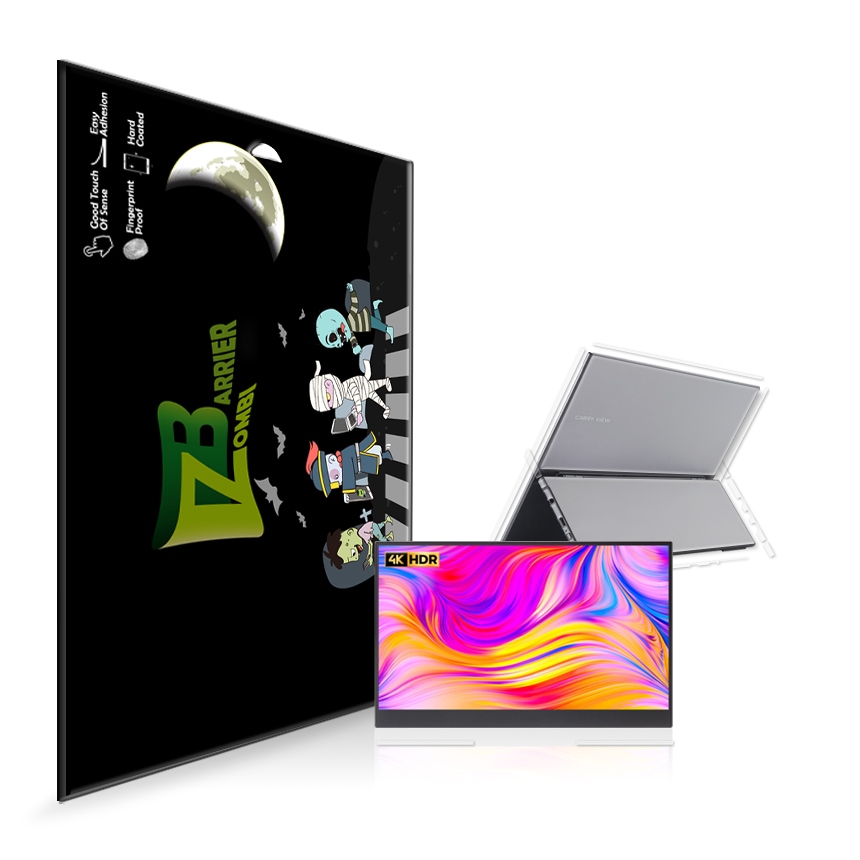 좀비베리어 주연테크 캐리뷰 15UPG-B 측 후면 외부 보호필름 세트