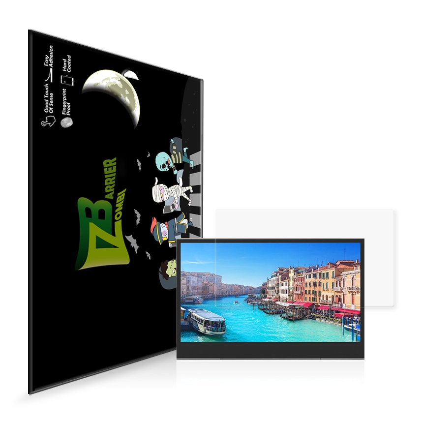 좀비베리어 한성컴퓨터 TFX156T PRO 휴대용 모니터 올레포빅 고광택 액정보호필름