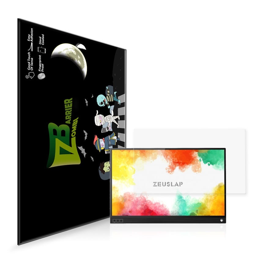 좀비베리어 제우스랩 알파플랜 P15A 휴대용 모니터 올레포빅 고광택 액정보호필름