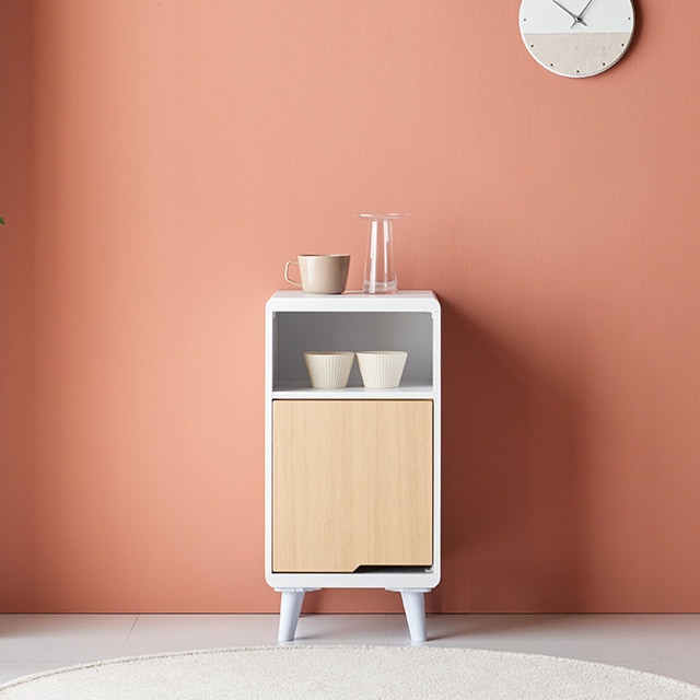 데코레시피 전기밥솥선반 전자렌지수납장 400 스몰 틈새 수납장