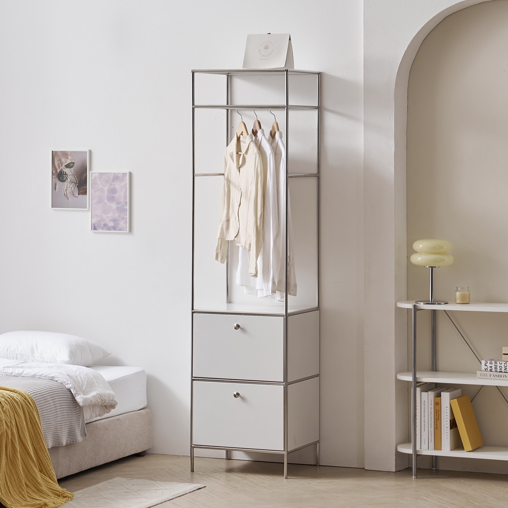 데코레시피  N1660 모듈 투서랍 행거 옷장 490