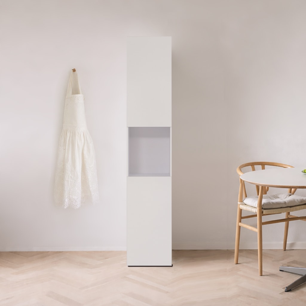 [신상품] 제크리 루미 400 2도어 오픈 키큰수납장 주방 수납장 홈카페 틈새장