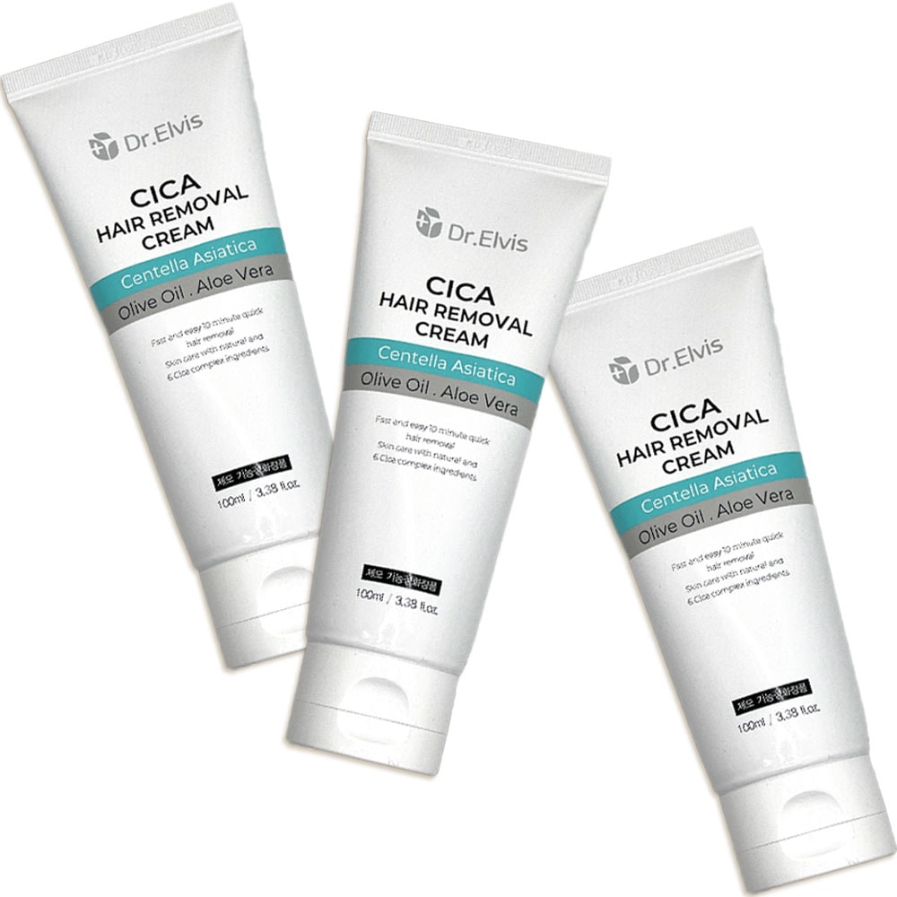 오스틴제약 닥터 엘비스 시카 제모크림 저자극 부드러운 100ml3팩