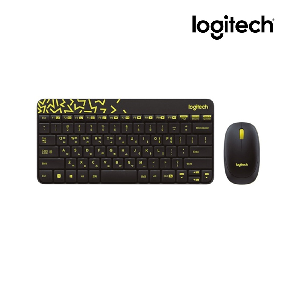 로지텍 로지텍코리아 MK240 Nano 블랙 무선 키보드 마우스 세트 포함, 컴팩트 사이즈, 좌우