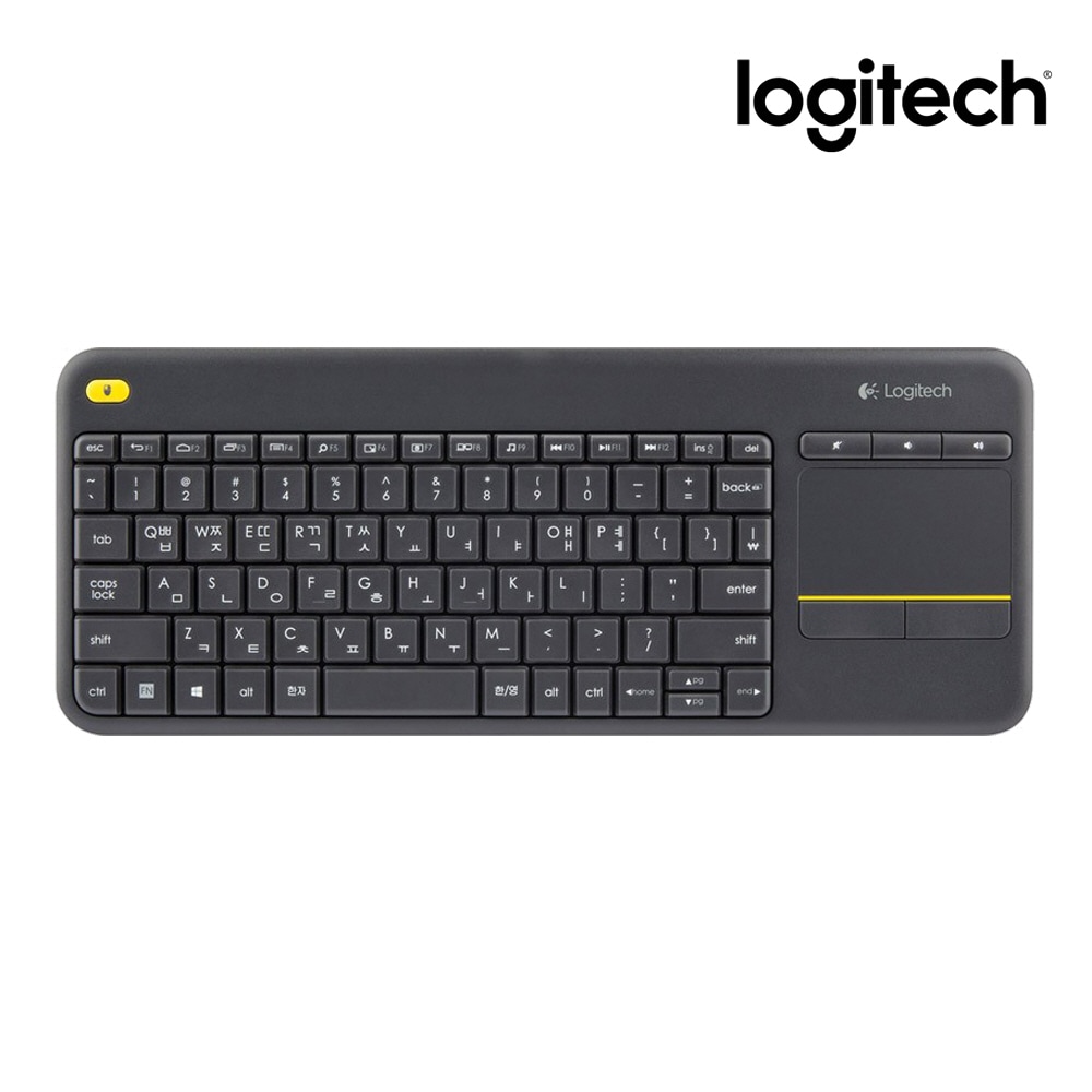 로지텍 로지텍코리아 K400 Plus 터치패드 텐키리스 무선 미니 키보드