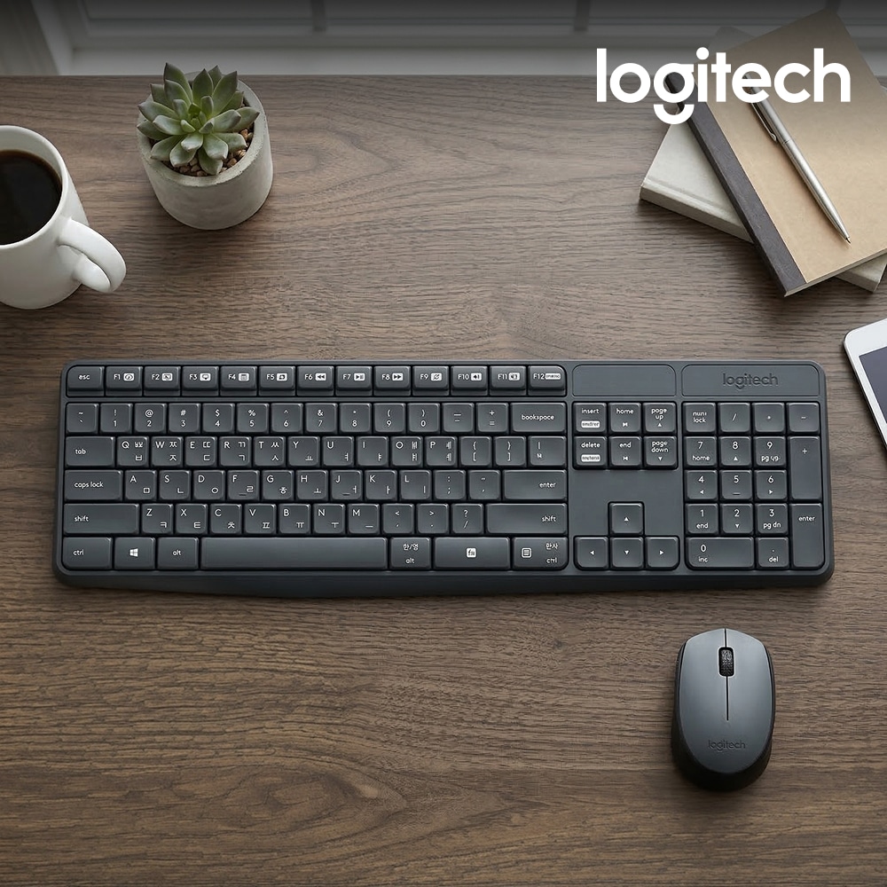 로지텍 로지텍코리아 MK235 무선키보드마우스 세트 그레이