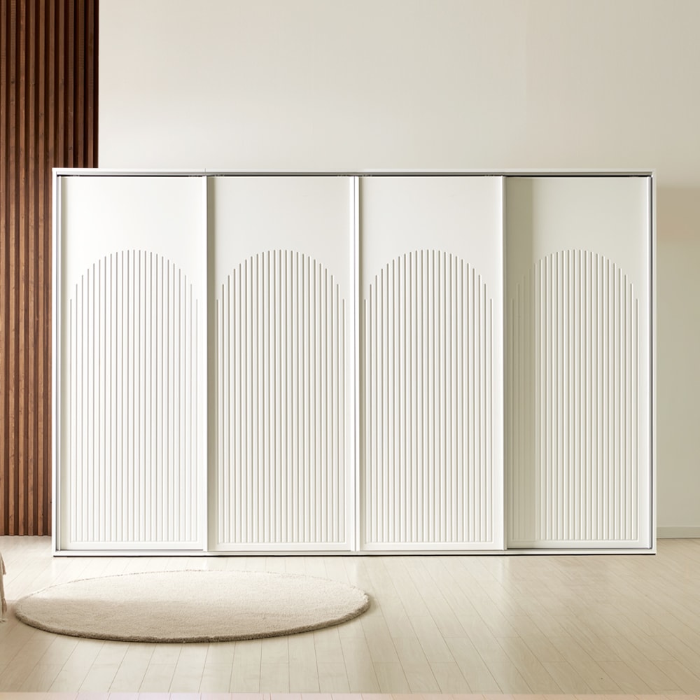 프롬홈  루미에르 웨인스코팅 슬라이딩 옷장 3200