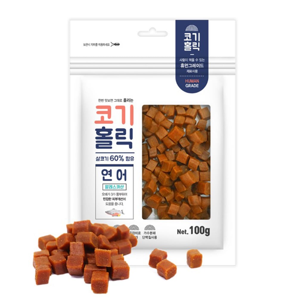 닥터심 반려견간식 코기홀릭 연어 100g 단품