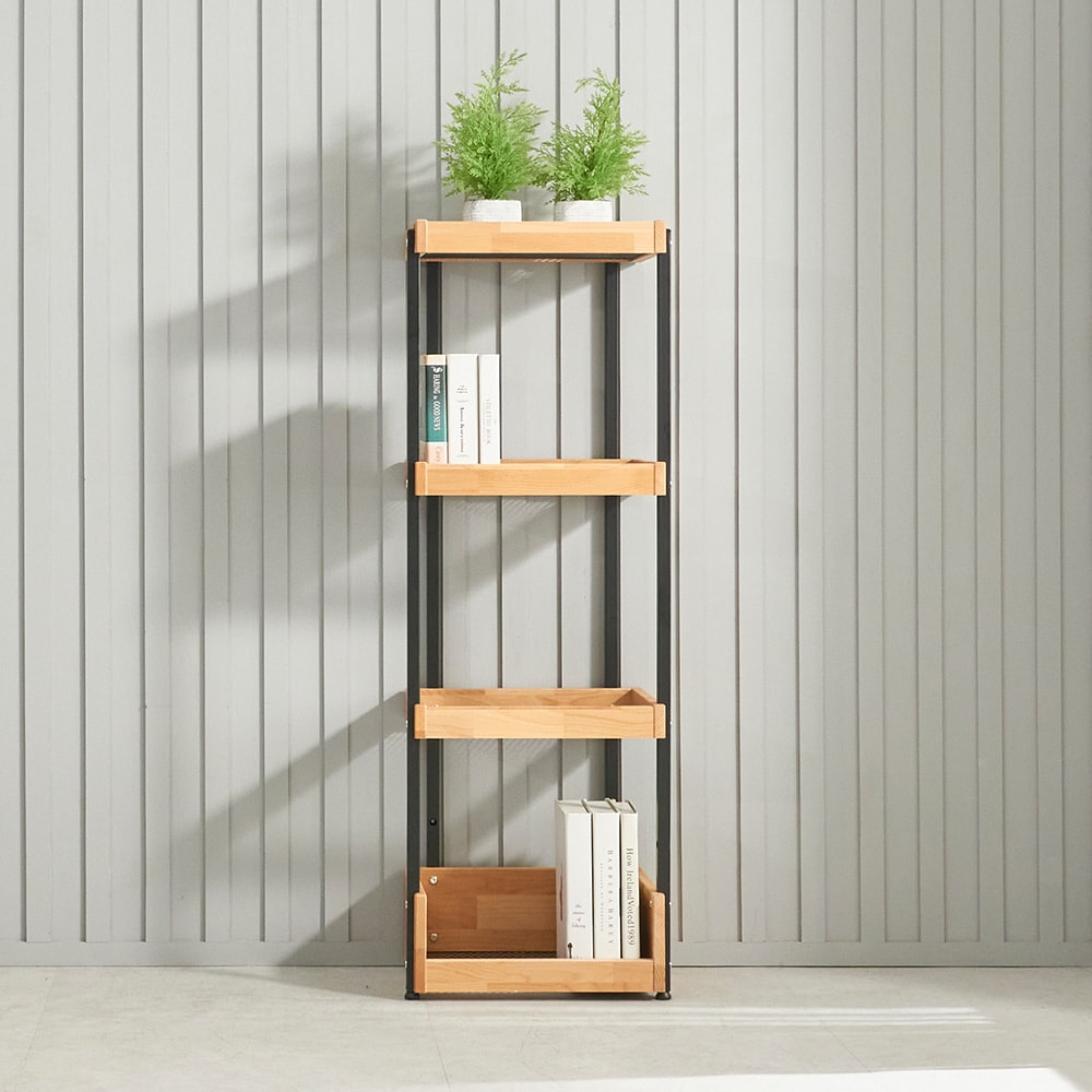 [신상품]우아미가구 르턴 엘다 원목 4단 선반장 400