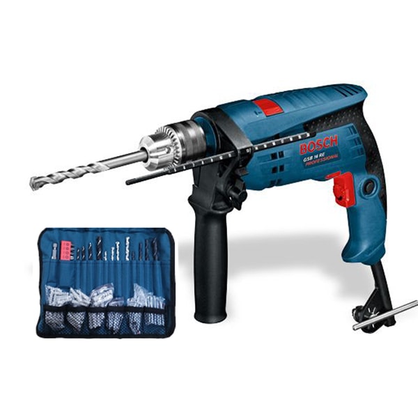 보쉬(BOSCH) GSB16RE 전기 해머드릴 750W 파우치 100PCS 함마드릴 유선해머