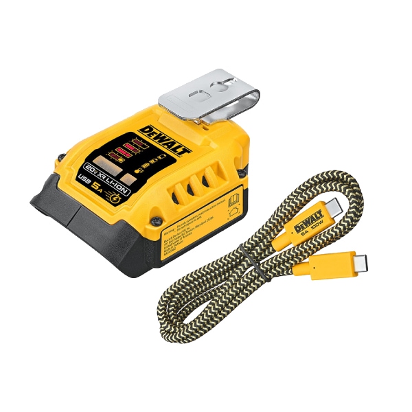 디월트 DCB094K USB 충전 어댑터 C타입 20V 플렉스볼트 배터리 호환가능 아답타