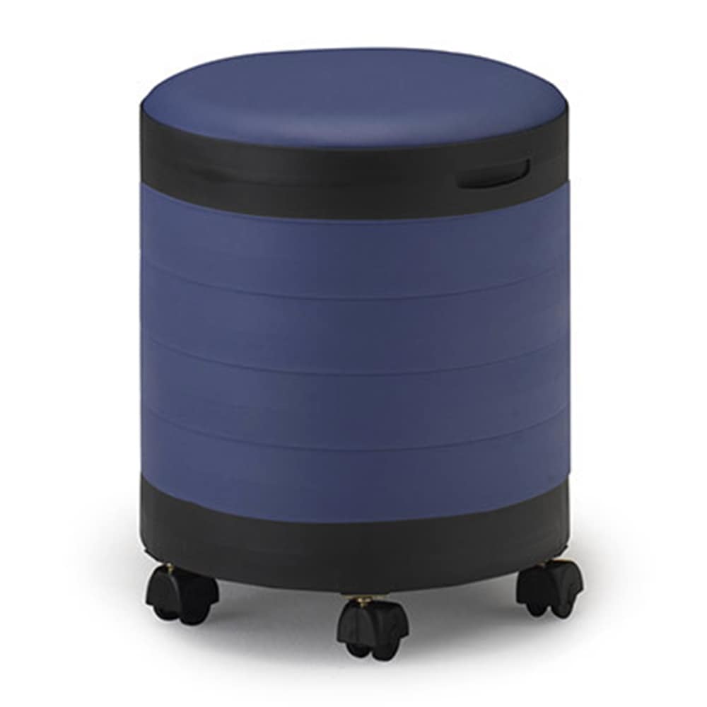 빅호스 6단 원통형 바퀴 수납 스툴 원형 회전 의자 360