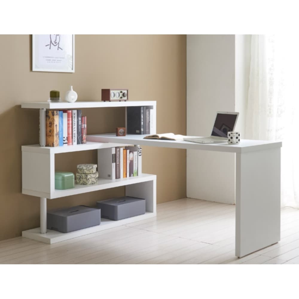 자르파라가구 홈오피스 재택근무용 책선반+ L자책상1600 SET(4컬러) 초등생 중견 개인 일인용