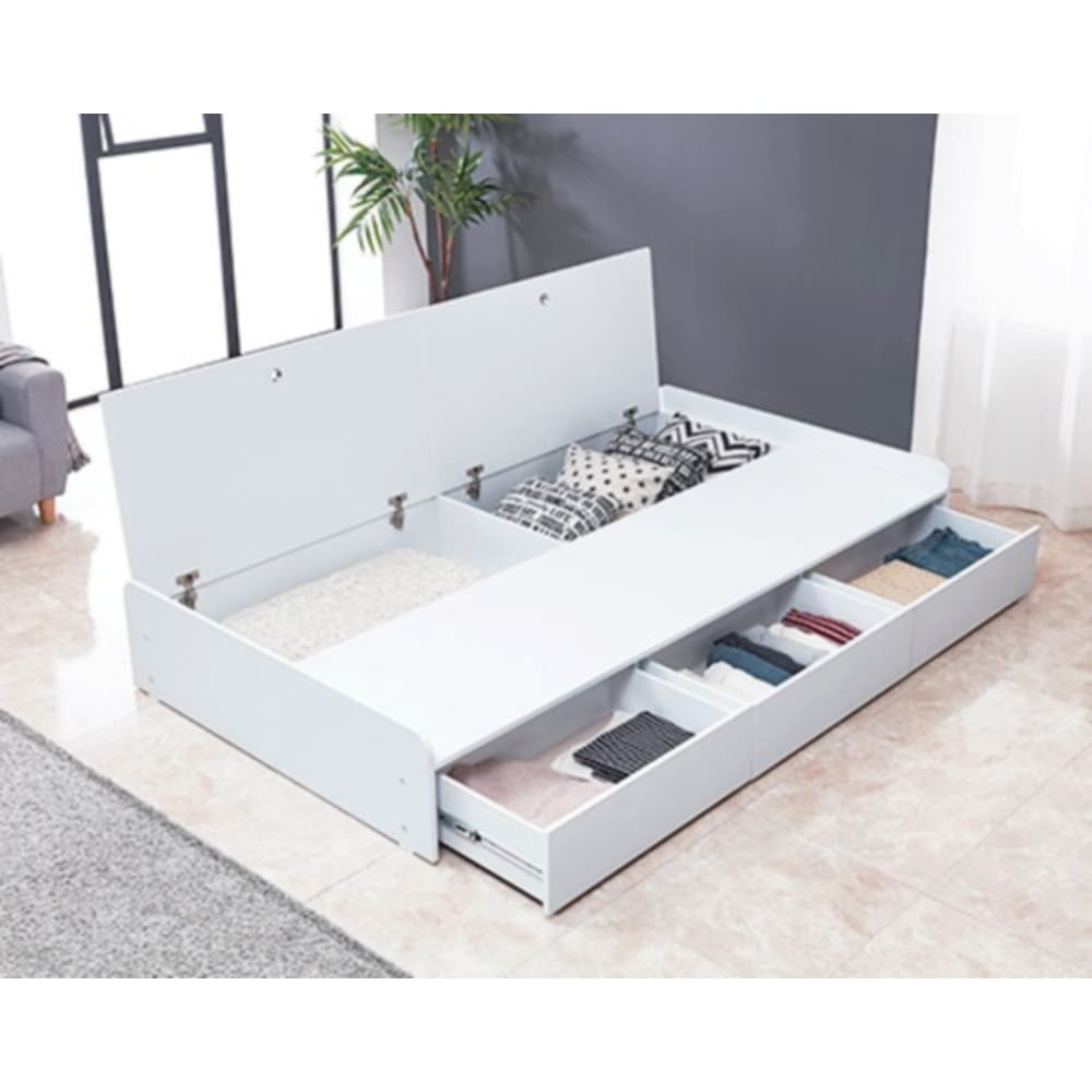 자르파라가구 실용 노헤드 슈퍼싱글 원룸 수납 침대 프레임 3색 가성비 오피스텔 혼수 착한 SS