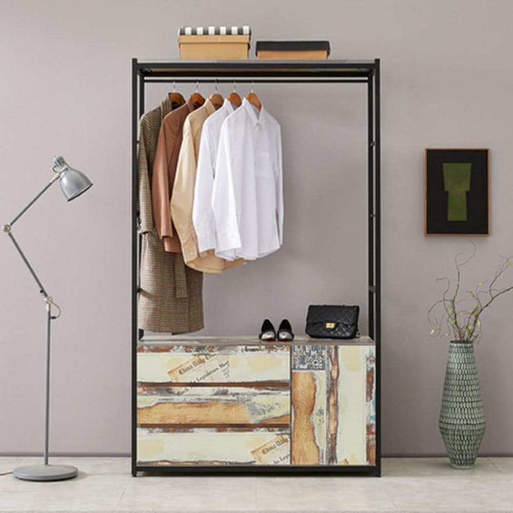 [신상품]자르파라가구 아파트 알파룸활용 시스템 3단서랍 행거장(120cm) 싱글 원룸 매장 여성용 쇼핑몰