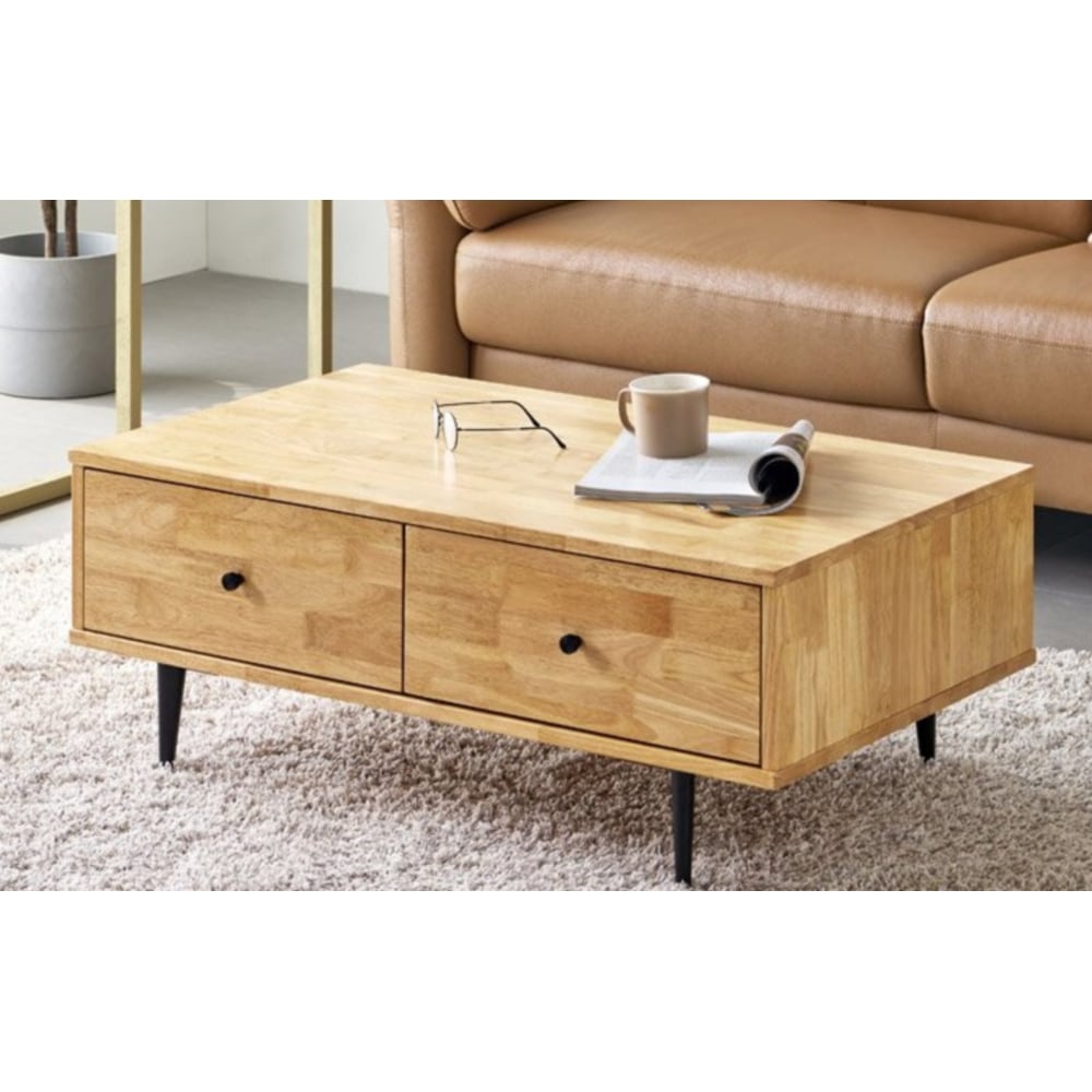 [신상품] 자르파라가구 나뭇결살린 고무원목 앞뒤수납형 거실 소파 테이블(120cm) 좌식 명품 북유럽 티