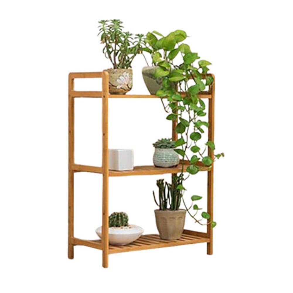 [신상품]자르파라가구 예쁜 캐쥬얼 감성 3단 대나무 원목 선반(50cm) 스탠드 트롤리 렉 보조 정리대