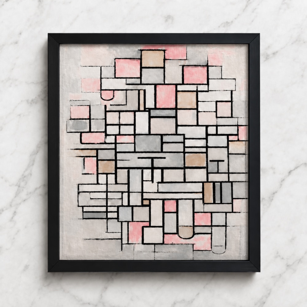 하비스 몬드리안 구성 10번 프리미엄 그림 슬림 액자 PM-FR-01 10호