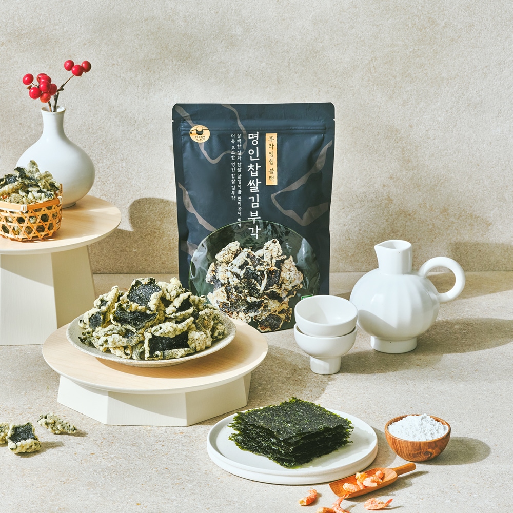 만전김 후라잉칩블랙 명인찹쌀김부각 70g