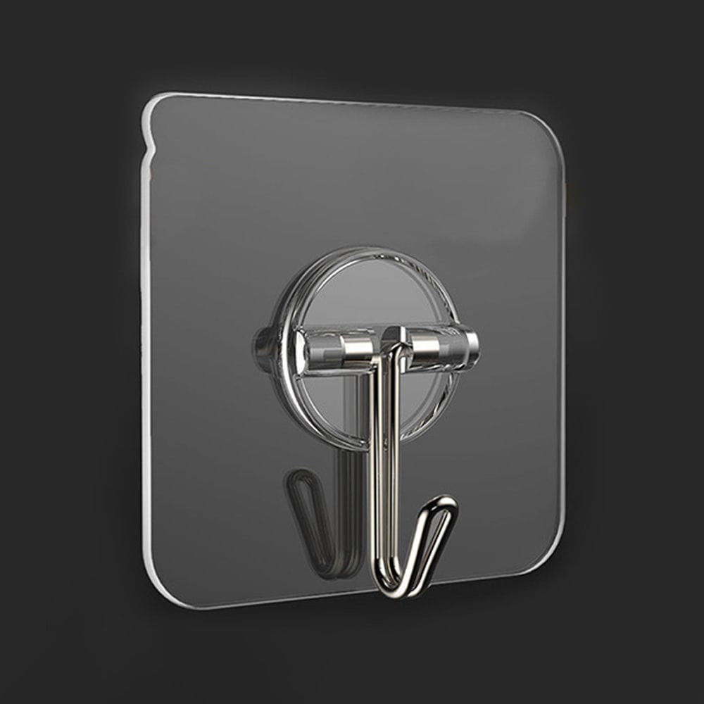 [신상품]닥터피쉬 무타공 접착식 후크 걸이, 투명색, 20개 S685