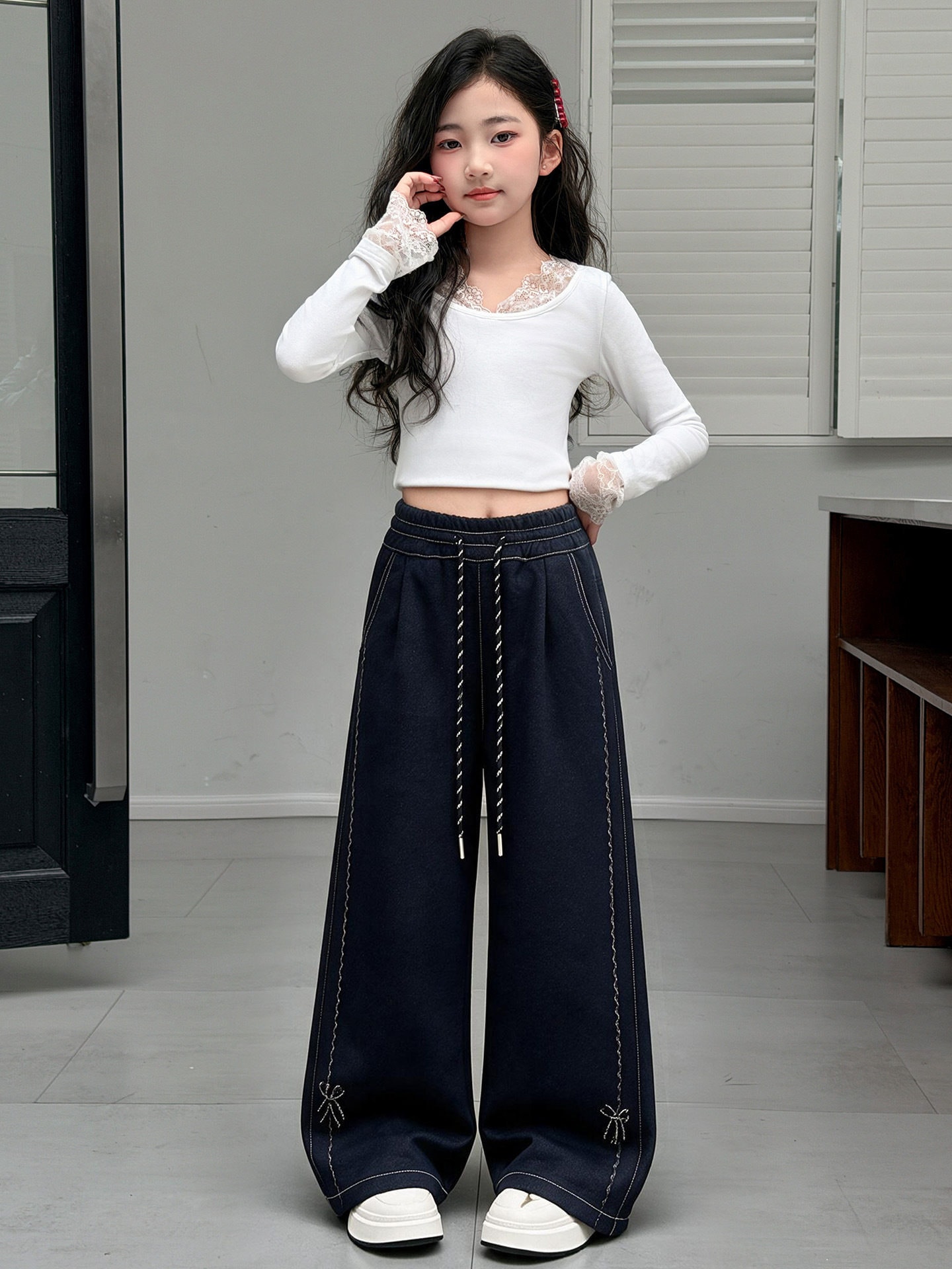 베이비맥스 스티치 와이드 데님 팬츠 R30367