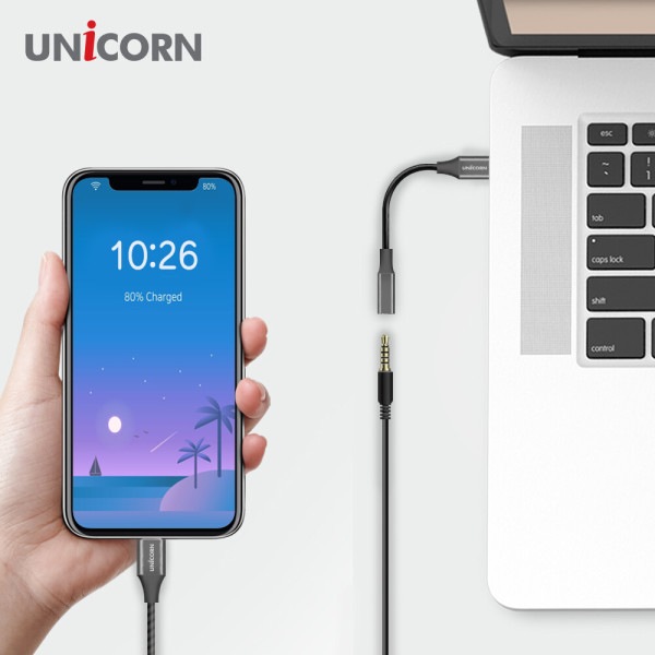 서진네트웍스 유니콘아이폰 아이패드 호환 8핀 to 3.5mm이어폰젠더 AUX변환 컨버터 CT-400S