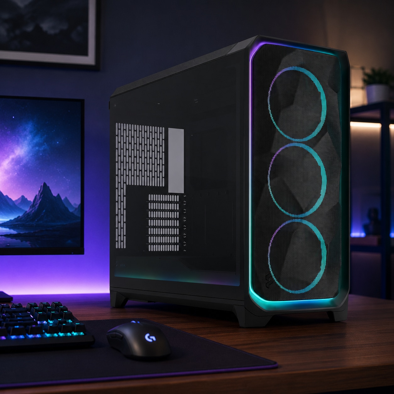 프렉탈디자인 서린공식 Meshify 3 XL Ambience Pro RGB 강화유리 블랙