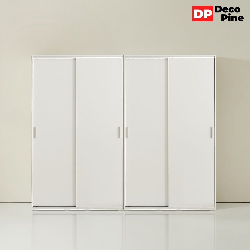 데코파인 디나 슬라이딩 옷장 2400 R세트 선반 안방 작은방 거실 신혼부부 