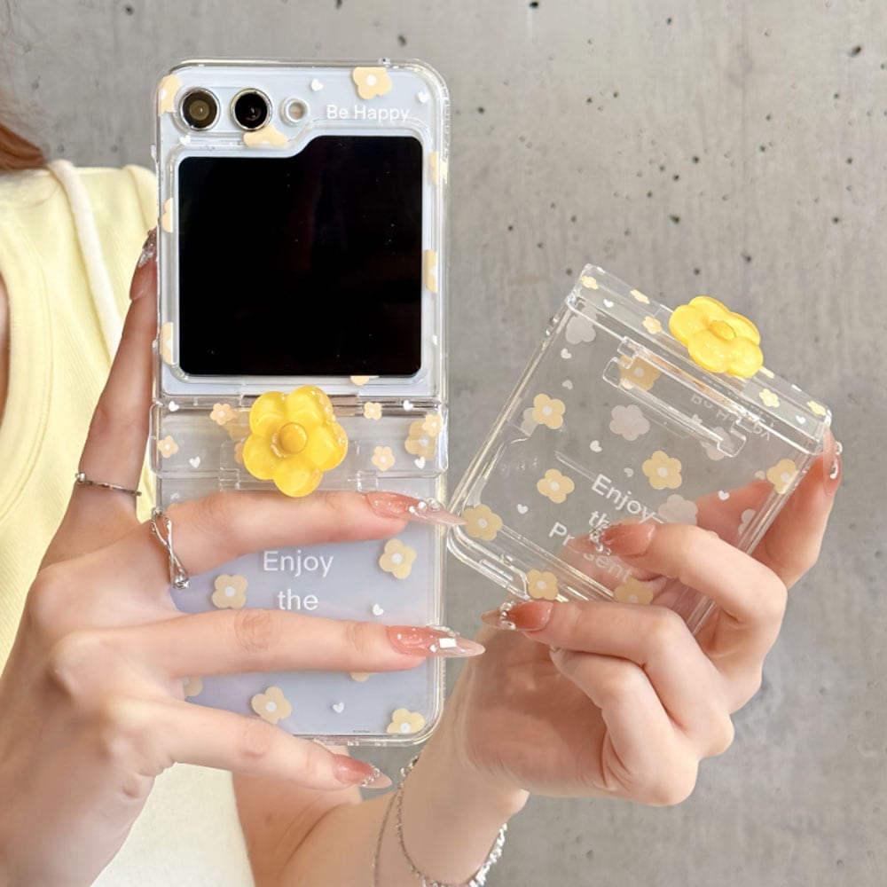 주주연구소 갤럭시 Z플립6 플립5 플립4 플립3 지플립 갤플립 ZFLIP 케이스 플라워 힌지보호대