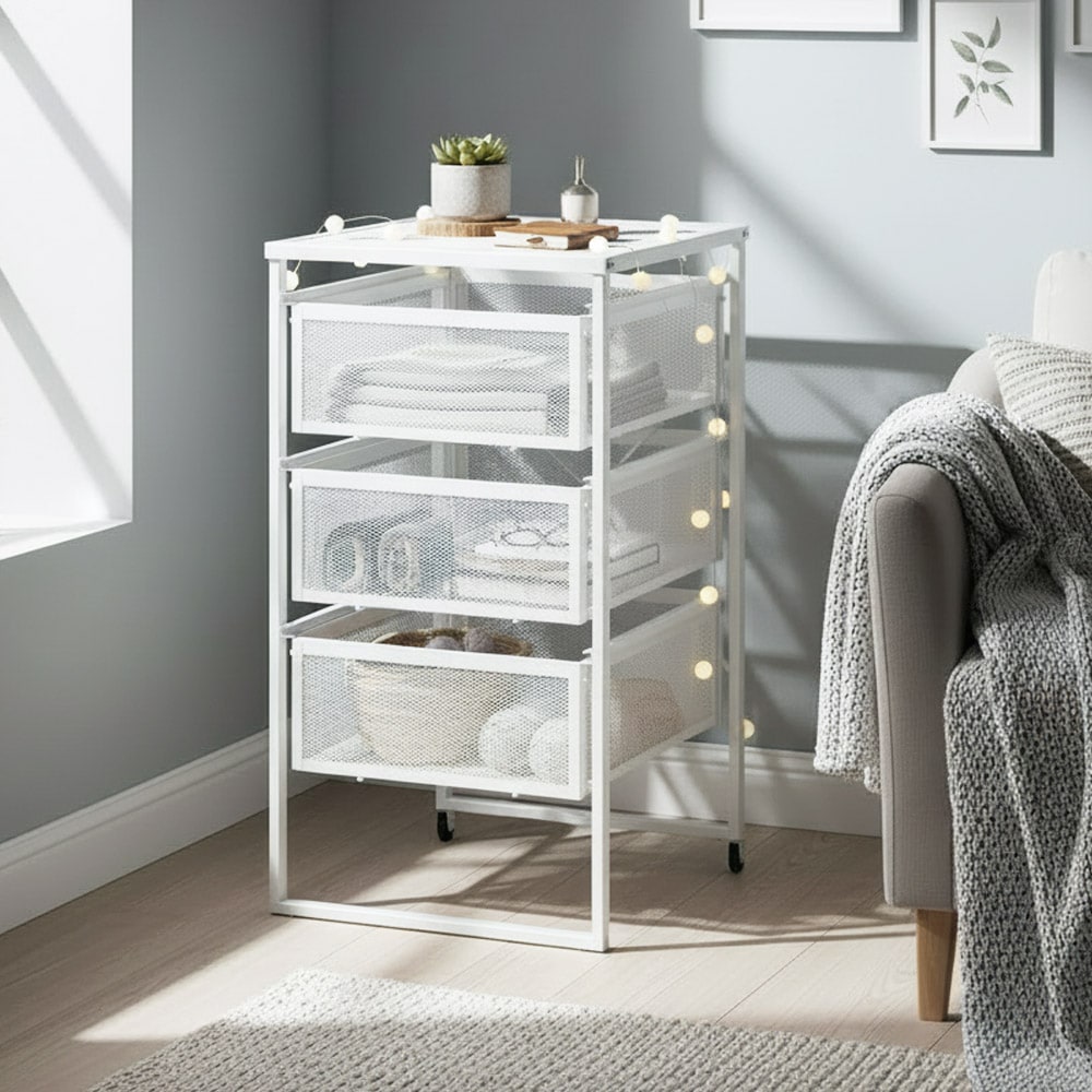 이케아 LENNART 렌나르트 서랍 유닛 철제 서랍장 정리함 화이트 103.261.78 