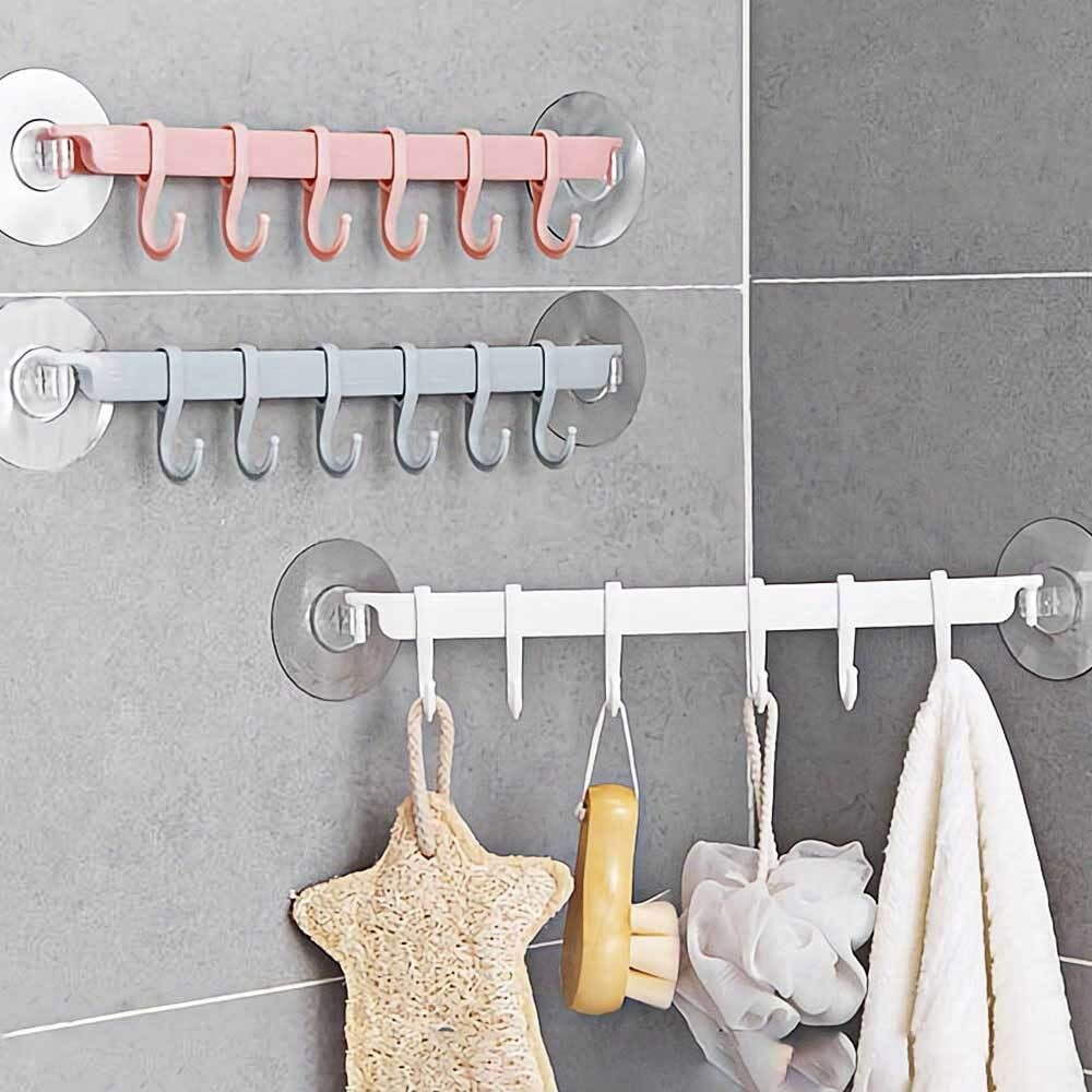 [신상품] 친절한탄씨 후크 옷걸이 다용도걸이 부착식 다용도 걸이 6구