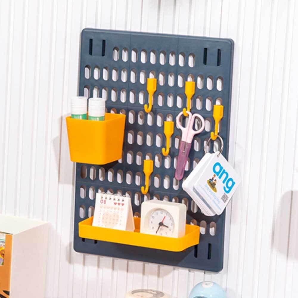 [신상품] 친절한탄씨 무타공 페그보드 네이비 옐로우 무타공타공판