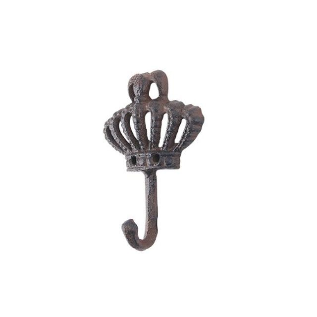 [신상품]친절한탄씨 고리걸이 앤틱 인테리어 철주물 옷걸이 크라운 1구