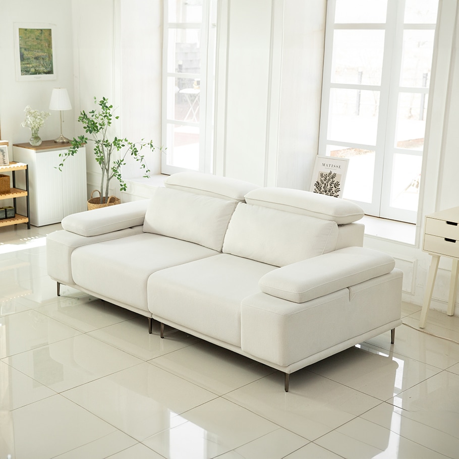 시트앤모어 슬리드 S 3인 모션슬립 스윙수납 팔걸이 패브릭 무빙 리클라이너 소파 