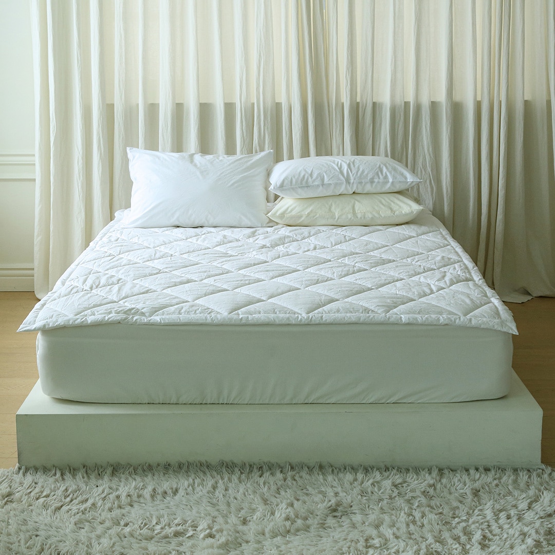 플로라 워싱 메리노울 호주산100% 양모 침대패드 SS/Q/K 