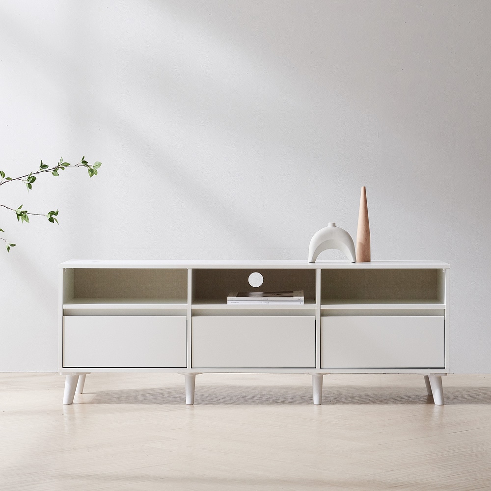 보루네오 하우스 마르체 이든 1500 3단서랍 TV다이 높은 거실장 BKC742C 