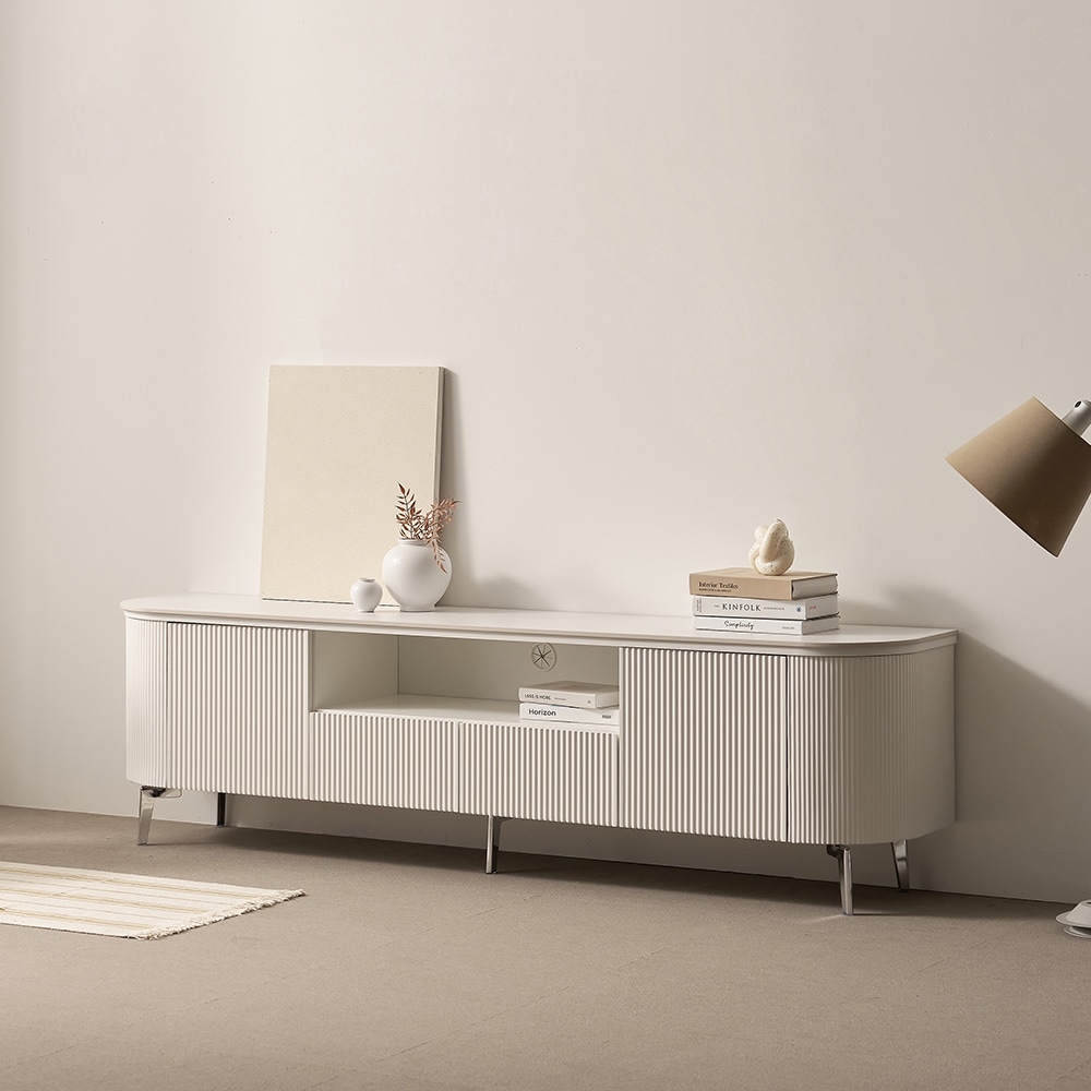 보루네오 하우스 마르체 카밀 템바보드 세라믹 서랍형 높은 거실장 2000 