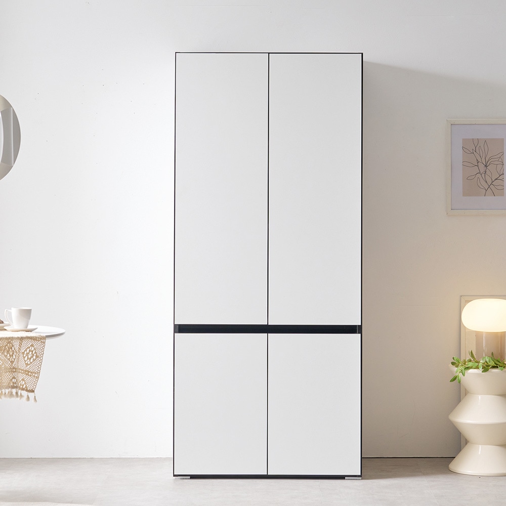 보루네오 하우스 마르체 스노우 비스포크 오브제 광폭 주방 수납장 800 BAP303C 