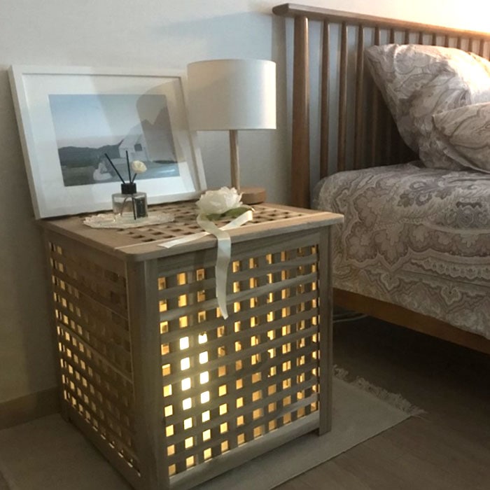 [신상품] 이케아 HOL 홀 수납 겸용 사이드테이블 소형 50x50cm 보조테이블 사이드테이블 수납테이블