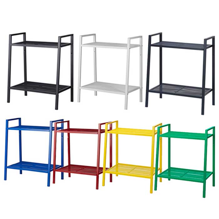 이케아 LERBERG 레르베리 2단 철제선반 60x70cm/틈새수납장/베란다/거실/욕실수납 