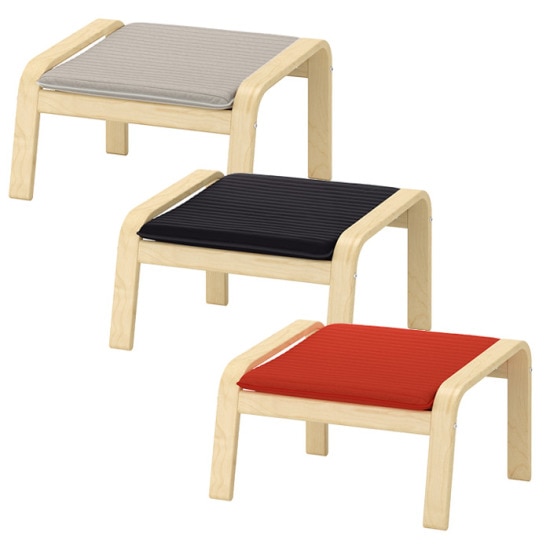 이케아 POANG 포엥 풋 스툴(프레임우드)/발판/발받침/소파/안락의자/인테리어 