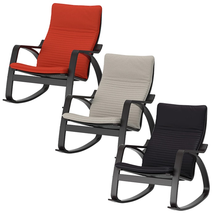 이케아 POANG 포엥 흔들의자(프레임 블랙브라운)/안락의자/수유/독서/리클라이너 