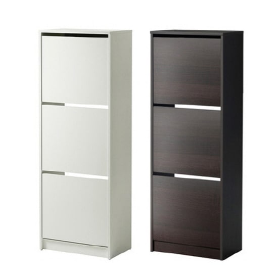 이케아 BISSA 비사 3단 신발장 49x28x135cm/슬림신발장/틈새수납장/3칸신발장 