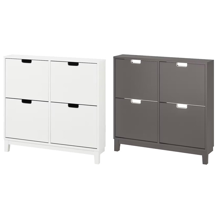 이케아 STALL 스텔 4칸 신발장 96x17x90cm 슬림신발장 현관 수납장 신발정리대 