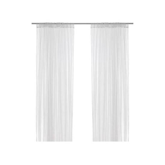 이케아 LILL 릴 망사커튼 한쌍 280x250cm 봉 주머니 포함 반투명커튼 레이스커튼 속커튼 