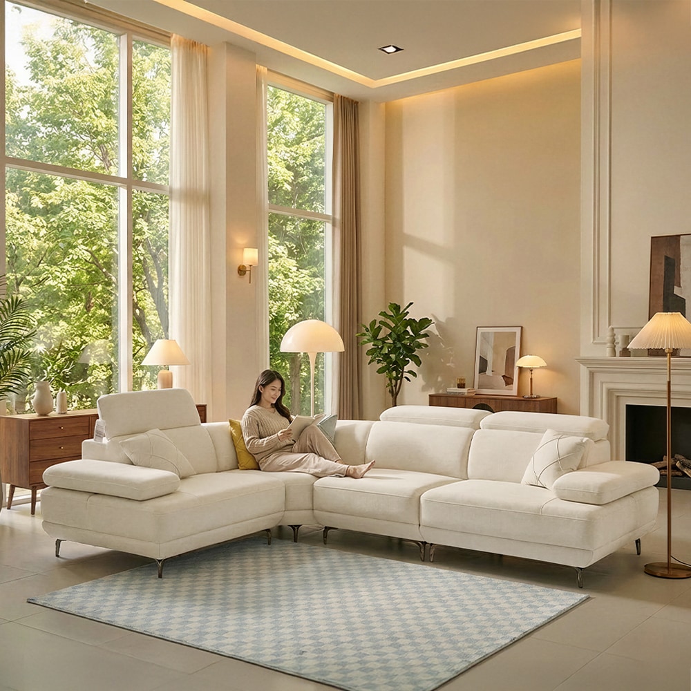 서광퍼니처 퓨어케어 갤럭시 이지클린 패브릭 모듈형 5인 스윙 소파 