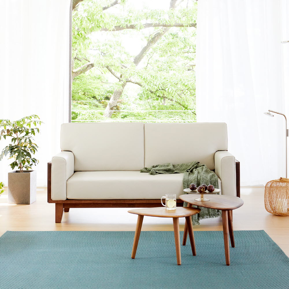 디어유니크 베리나 전체가죽 3인용소파 아이보리