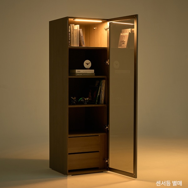 더젠 리웰 강화유리도어 600 서랍형 선반장 